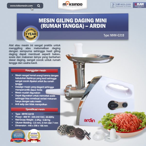 Jual Mesin Giling Daging Mini (Rumah Tangga) – Ardin di Pekanbaru