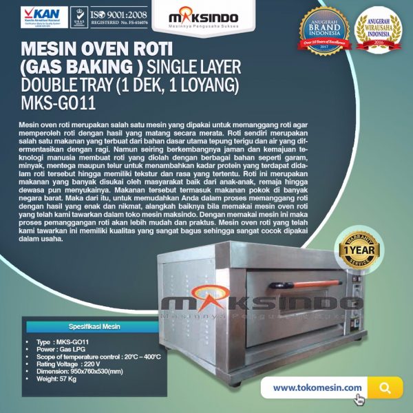 Jual Mesin Oven Roti Gas (MKS-GO11) di Pekanbaru