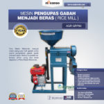 Jual Mesin Pengupas Gabah Menjadi Beras (Rice Mill) AGR-GRP80 di Pekanbaru