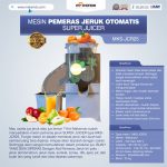 Jual Mesin Pemeras Jeruk Otomatis Super Juicer MKS-JCR25 di Pekanbaru