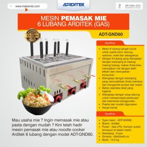 Jual Mesin Pemasak Mie 6 Lubang Arditek (gas) ADT-GND60 di Pekanbaru