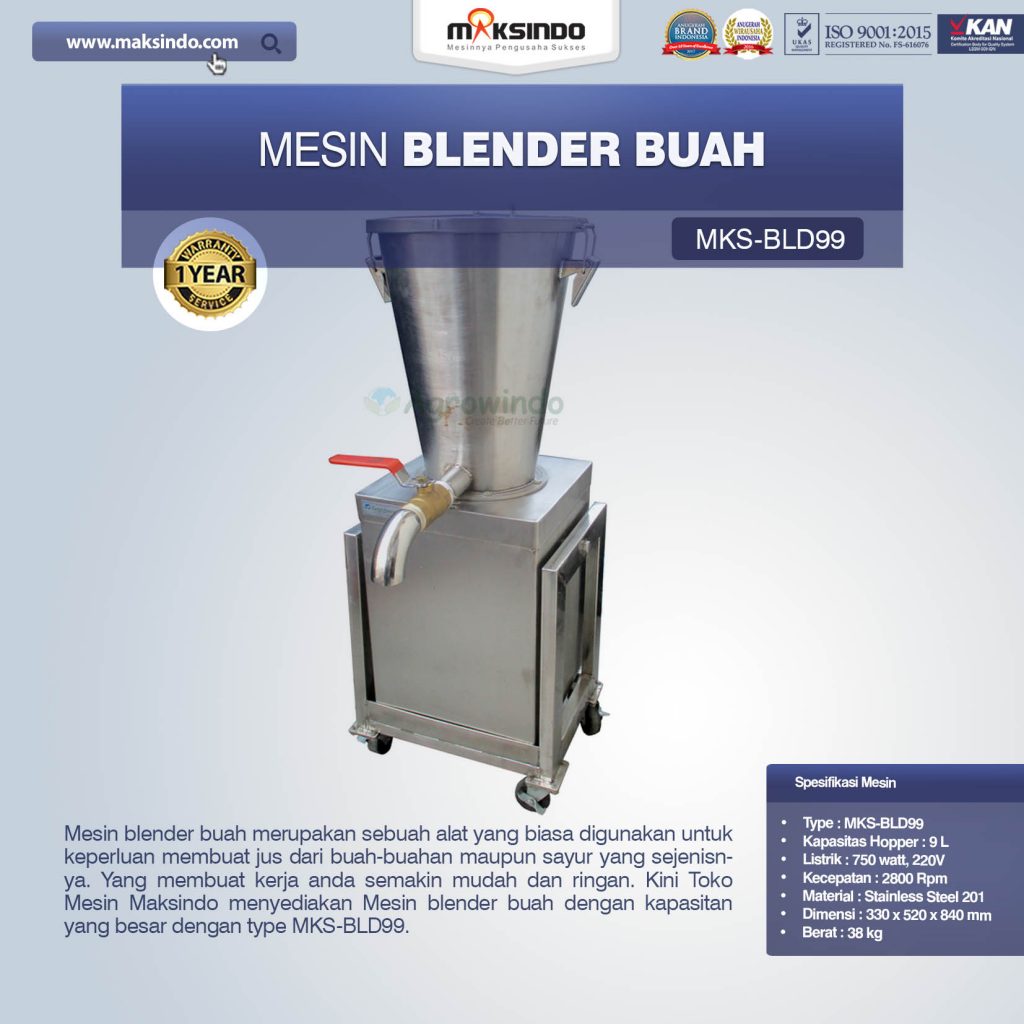 Jual Mesin Blender Buah MKS-BLD99 di Pekanbaru